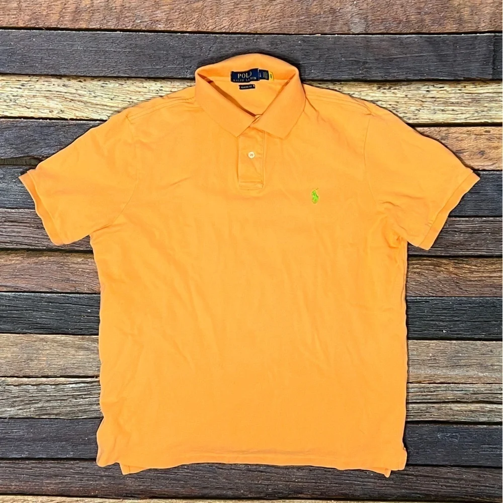 Polo by Ralph Lauren Men's Orange Polo Shirt